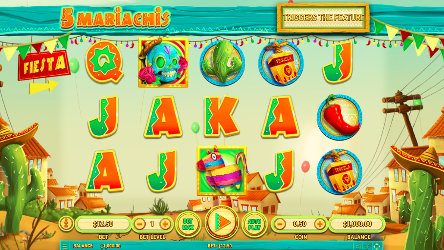 5 Mariachis slot game Happyluke