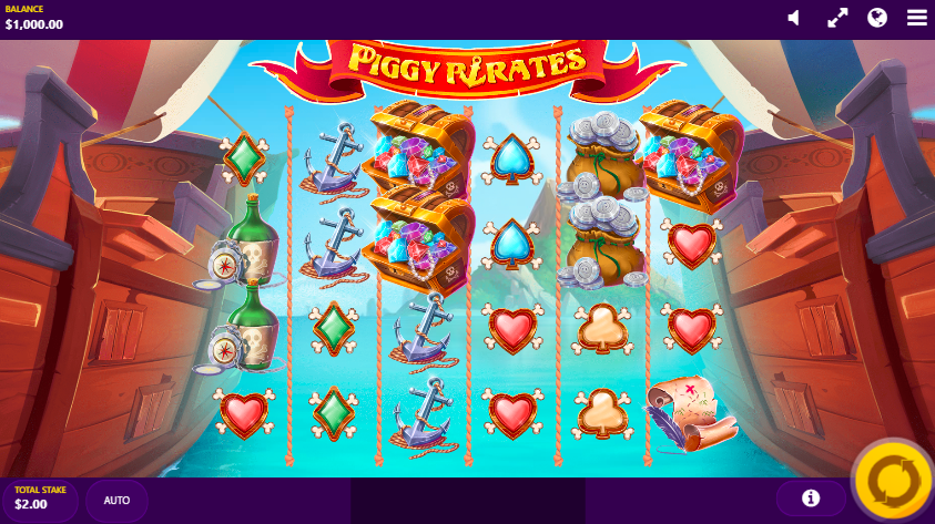 Piggy Pirates slot game Happyluke